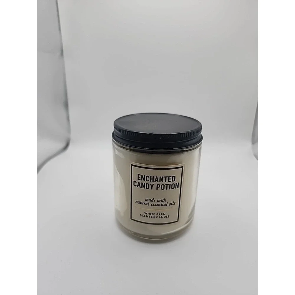 Bath & Body Works Enchanted Candy Potion 1 Wick Scented Candle 7 Oz white Barn